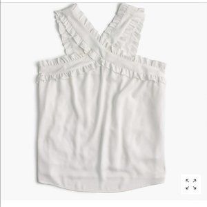 JCREW Ivory Criss Cross Halter Top
